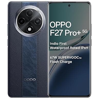 OPPO F27 Pro+ 5G (Midnight Navy, 8GB RAM, 256GB Storage) | 6.7" FHD+ AMOLED Toughest 3D Curved Display|64MP AI Featured Camera|IP69 | 67W SUPERVOOC| with No Cost EMI/Additional Exchange Offers